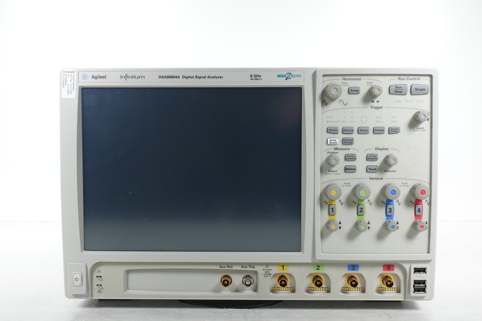 Keysight DSA90804A Infiniium High Performance Oscilloscope / 8GHz / 40GSa/s / 4 Channels / 50M Memory Keysight DSA90804A Infiniium High Performance Oscilloscope / 8GHz / 40GSa/s / 4 Channels / 50M Memory