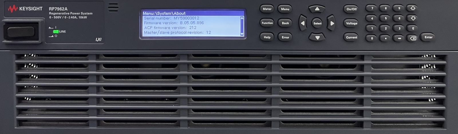 Regenerative Power System / 500V / +/-40A / 10kW / 400/480 VAC Keysight Used RP7962A - Actual Instrument - Image 7