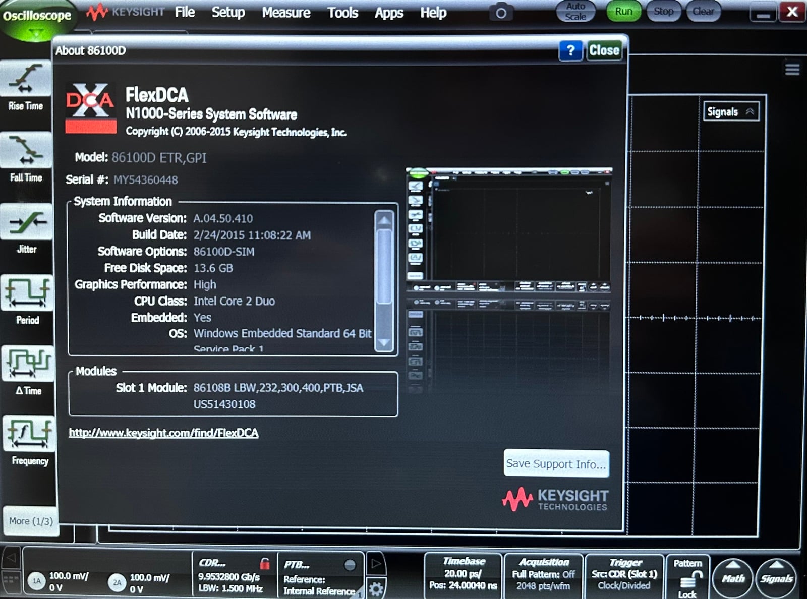 35 GHz Keysight Used 86108B-LBW - Actual Instrument - Image 5
