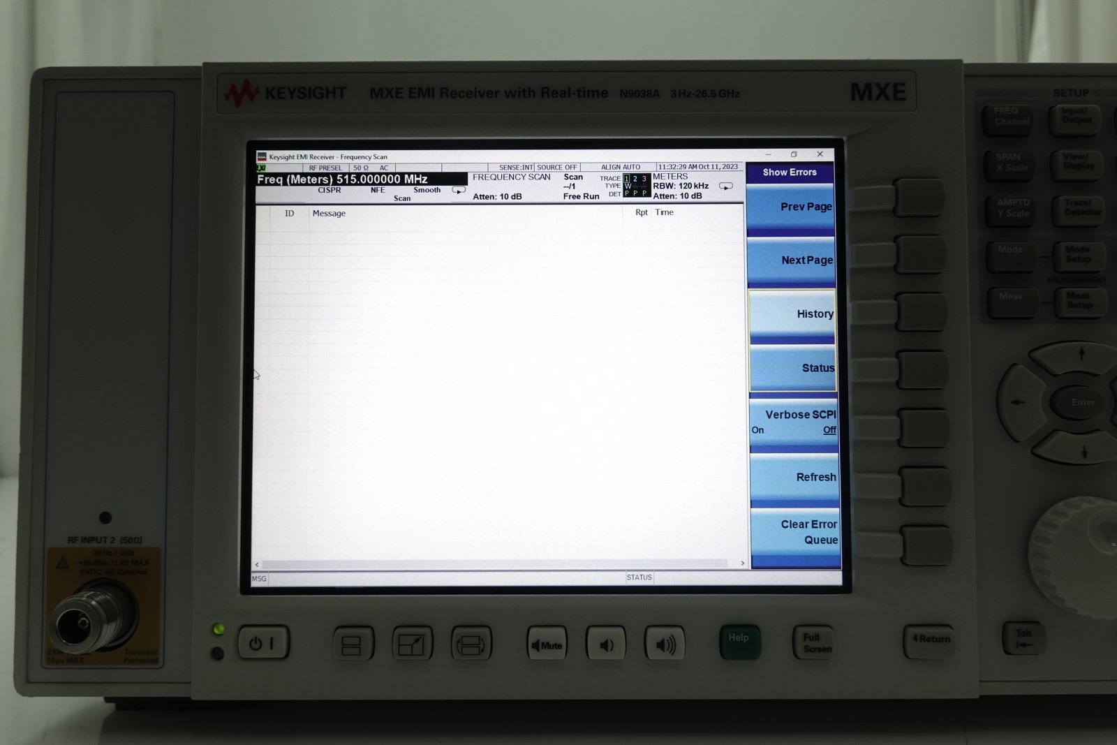 Keysight N9038A-526 3 Hz to 26.5 GHz