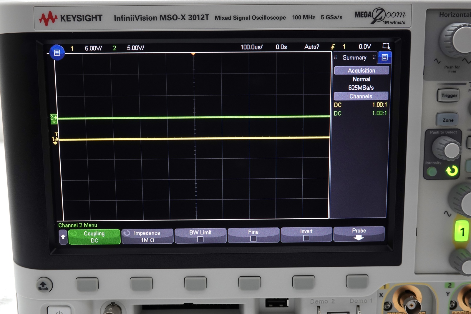 Keysight MSOX3012T Mixed Signal Oscilloscope / 100 MHz / 2 Analog Plus 16 Digital Channels Keysight MSOX3012T Mixed Signal Oscilloscope / 100 MHz / 2 Analog Plus 16 Digital Channels