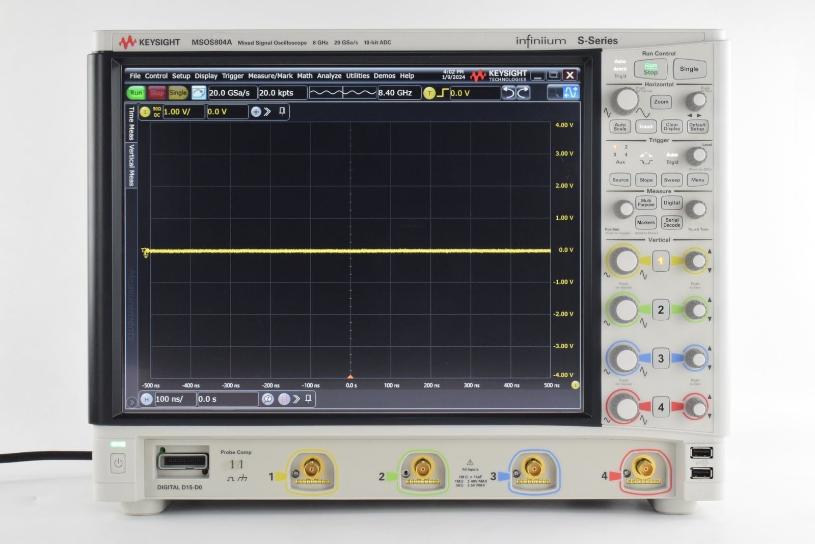 High-Definition Oscilloscope / 8 GHz / 4 Analog Plus 16 Digital Channels Keysight Used MSOS804A - Actual Instrument - Image 5