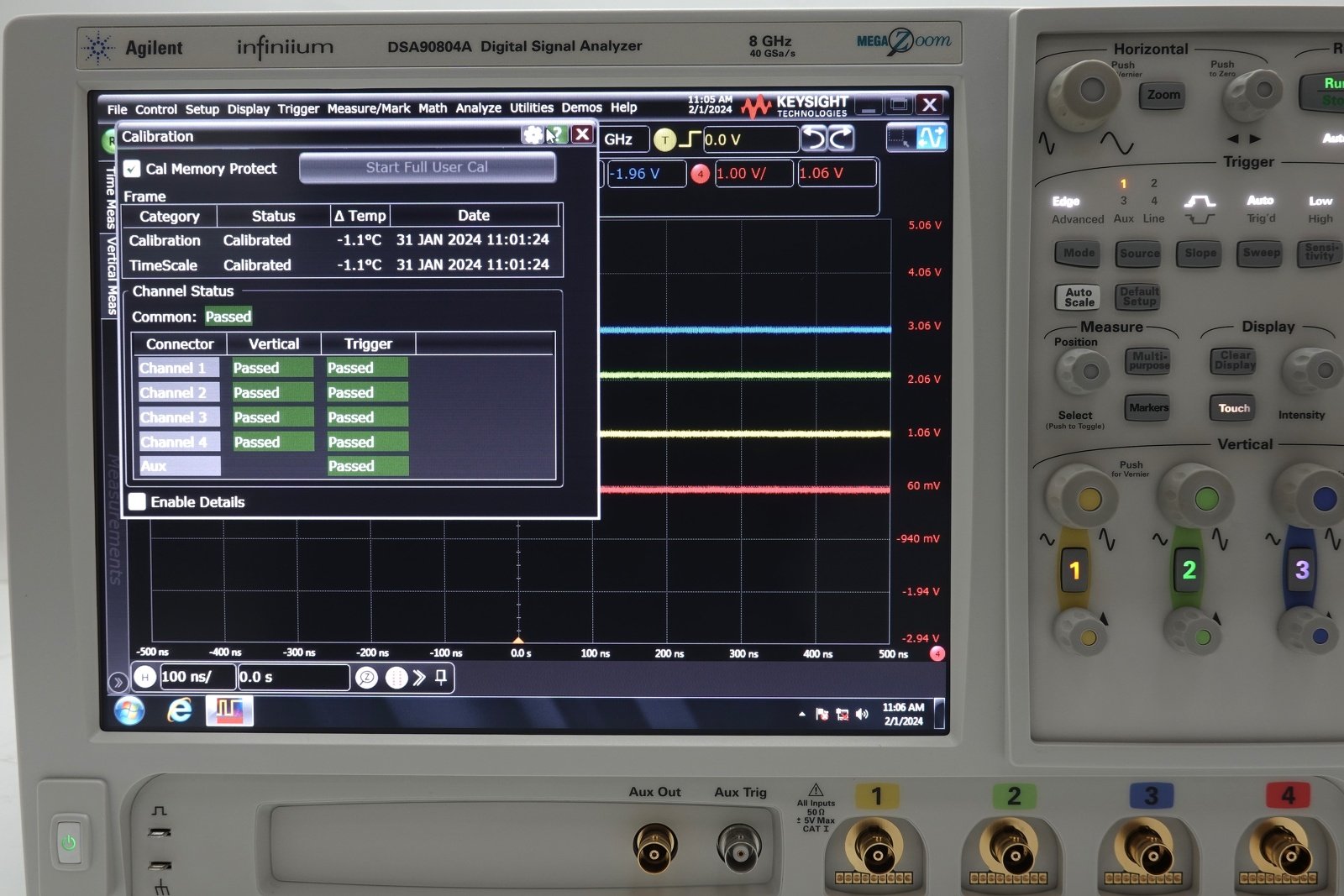Keysight DSA90804A Infiniium High Performance Oscilloscope / 8GHz / 40GSa/s / 4 Channels / 50M Memory Keysight DSA90804A Infiniium High Performance Oscilloscope / 8GHz / 40GSa/s / 4 Channels / 50M Memory