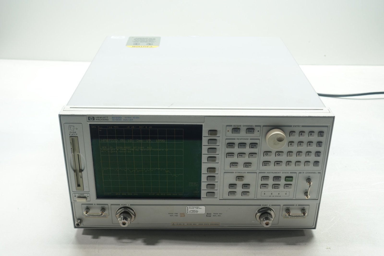 Keysight 8722D Microwave Vector Network Analyzer