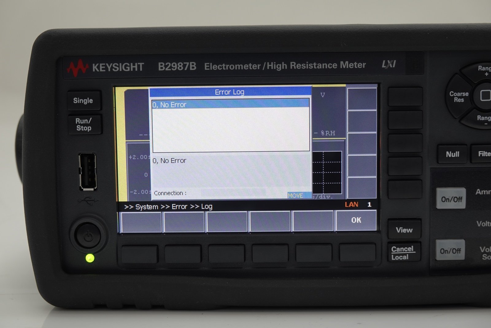 Keysight B2987B Electrometer/High Resistance Meter / 0.01fA / 1000V / Battery Keysight B2987B Electrometer/High Resistance Meter / 0.01fA / 1000V / Battery