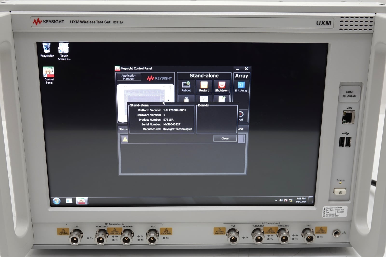 Keysight Used E7515A-506 - Actual Instrument - Image 8