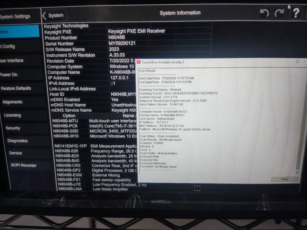 Keysight N9048B-526 1 Hz to 26.5 GHz