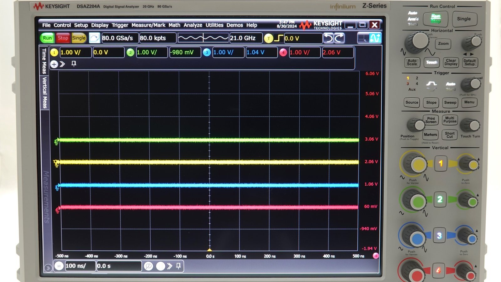 Keysight DSAZ204A Infiniium Oscilloscope / 20 GHz / 80 GSa/s / 4 Channels Keysight DSAZ204A Infiniium Oscilloscope / 20 GHz / 80 GSa/s / 4 Channels