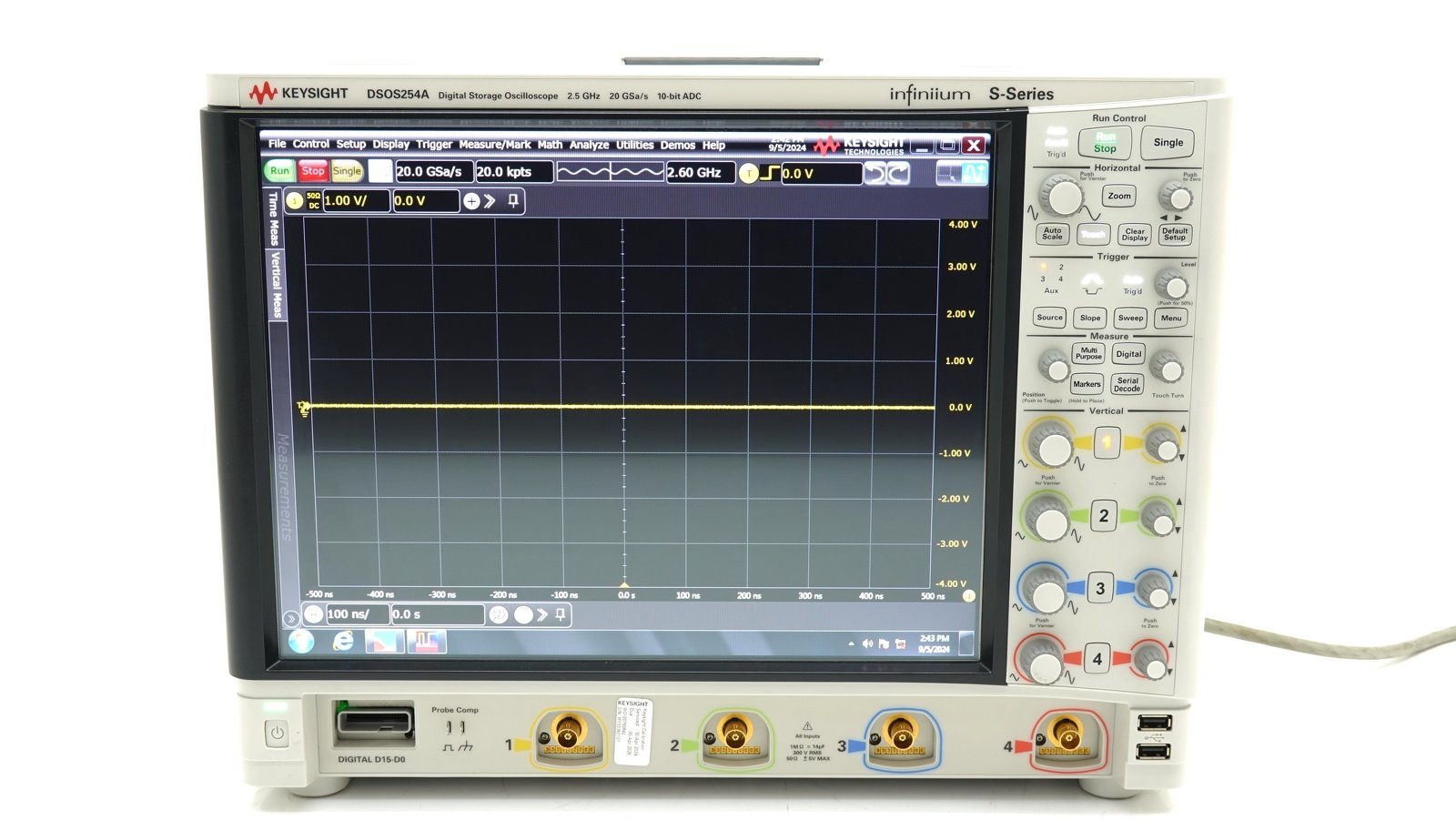 Keysight DSOS254A High-Definition Oscilloscope / 2.5 GHz / 4 Analog Channels