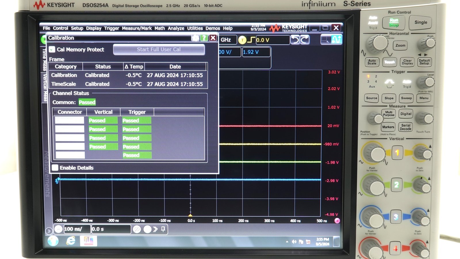 Keysight DSOS254A High-Definition Oscilloscope / 2.5 GHz / 4 Analog Channels