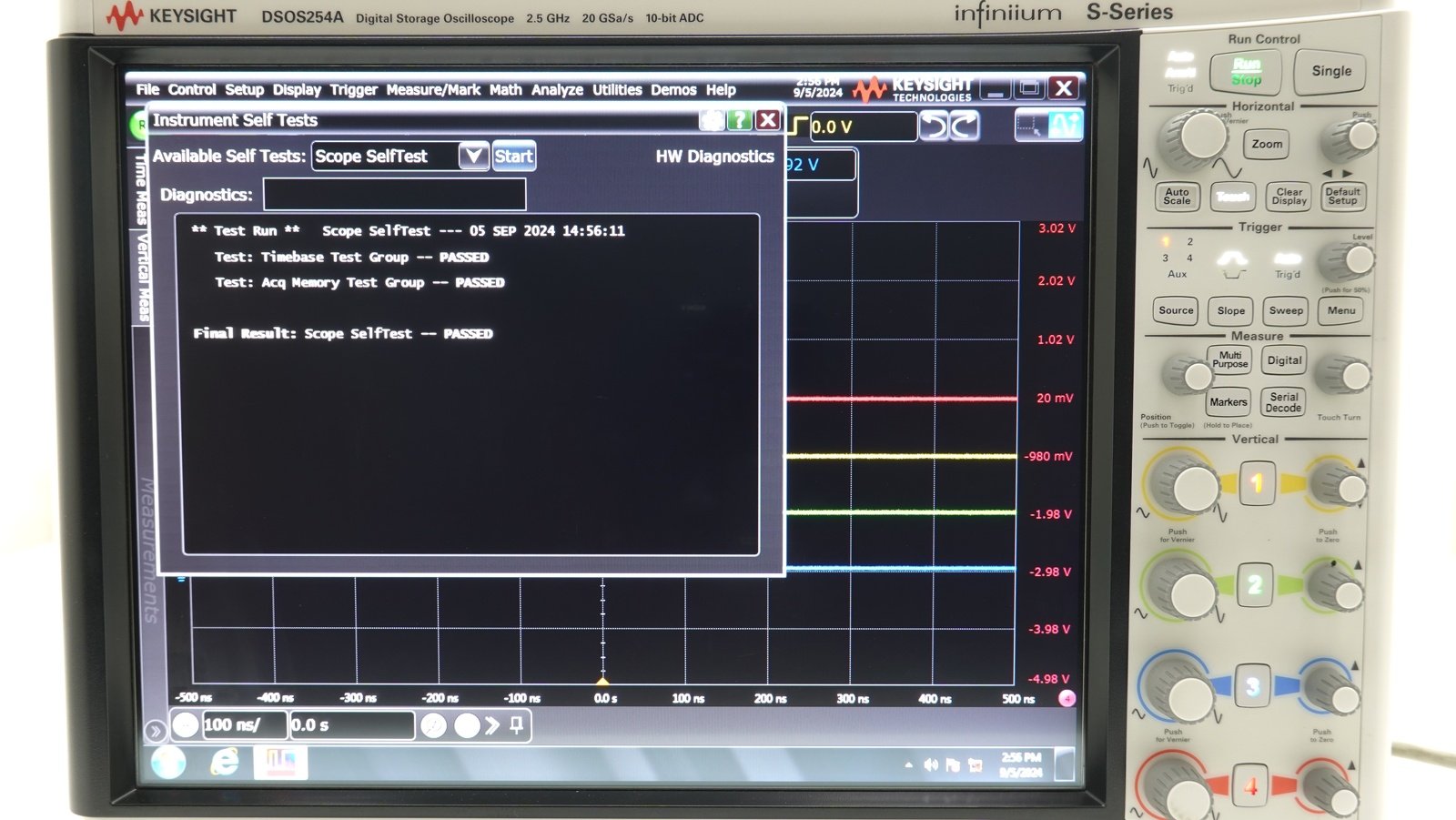 Keysight DSOS254A High-Definition Oscilloscope / 2.5 GHz / 4 Analog Channels