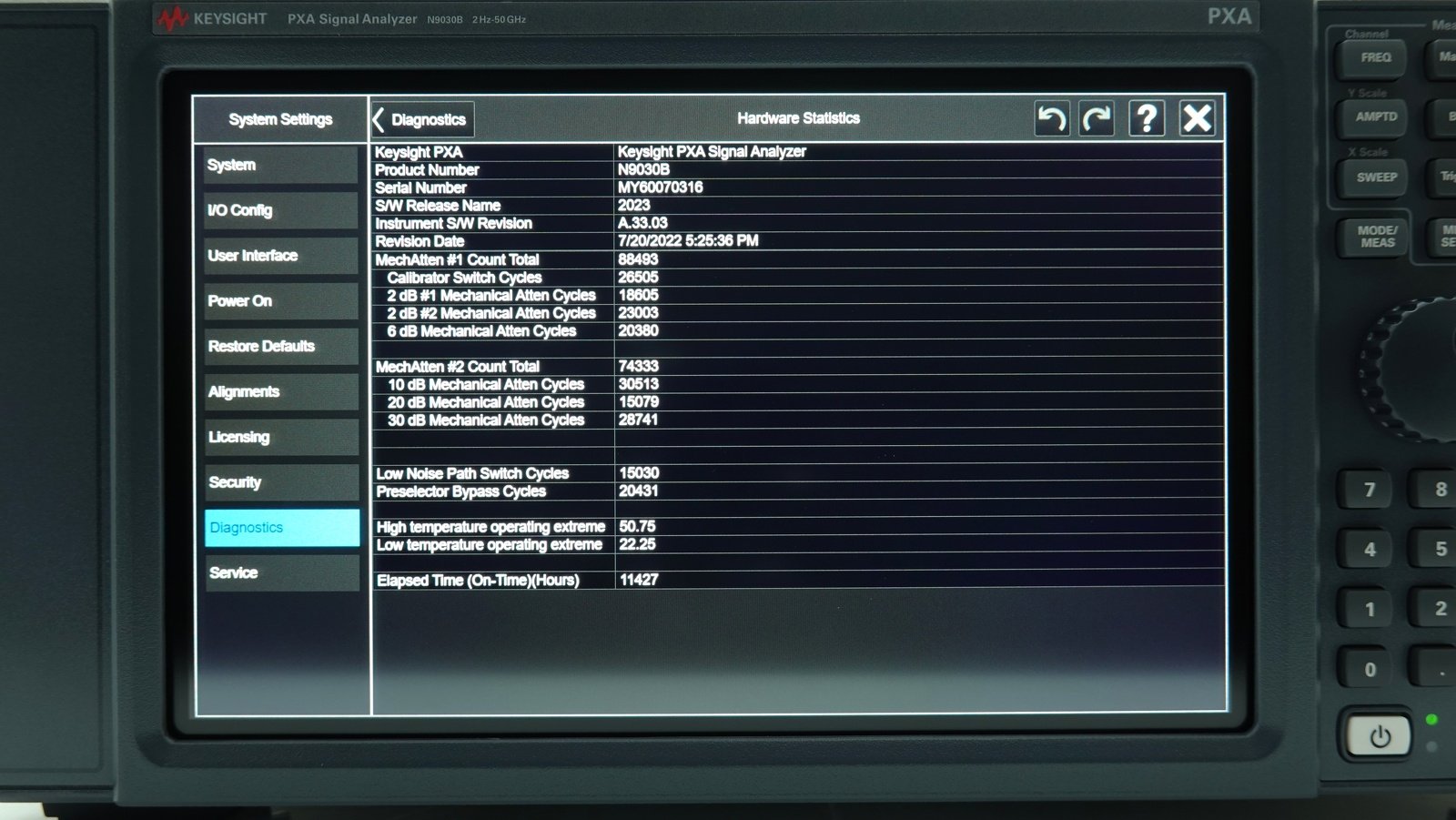 Keysight N9030B-550 2 Hz to 50 GHz