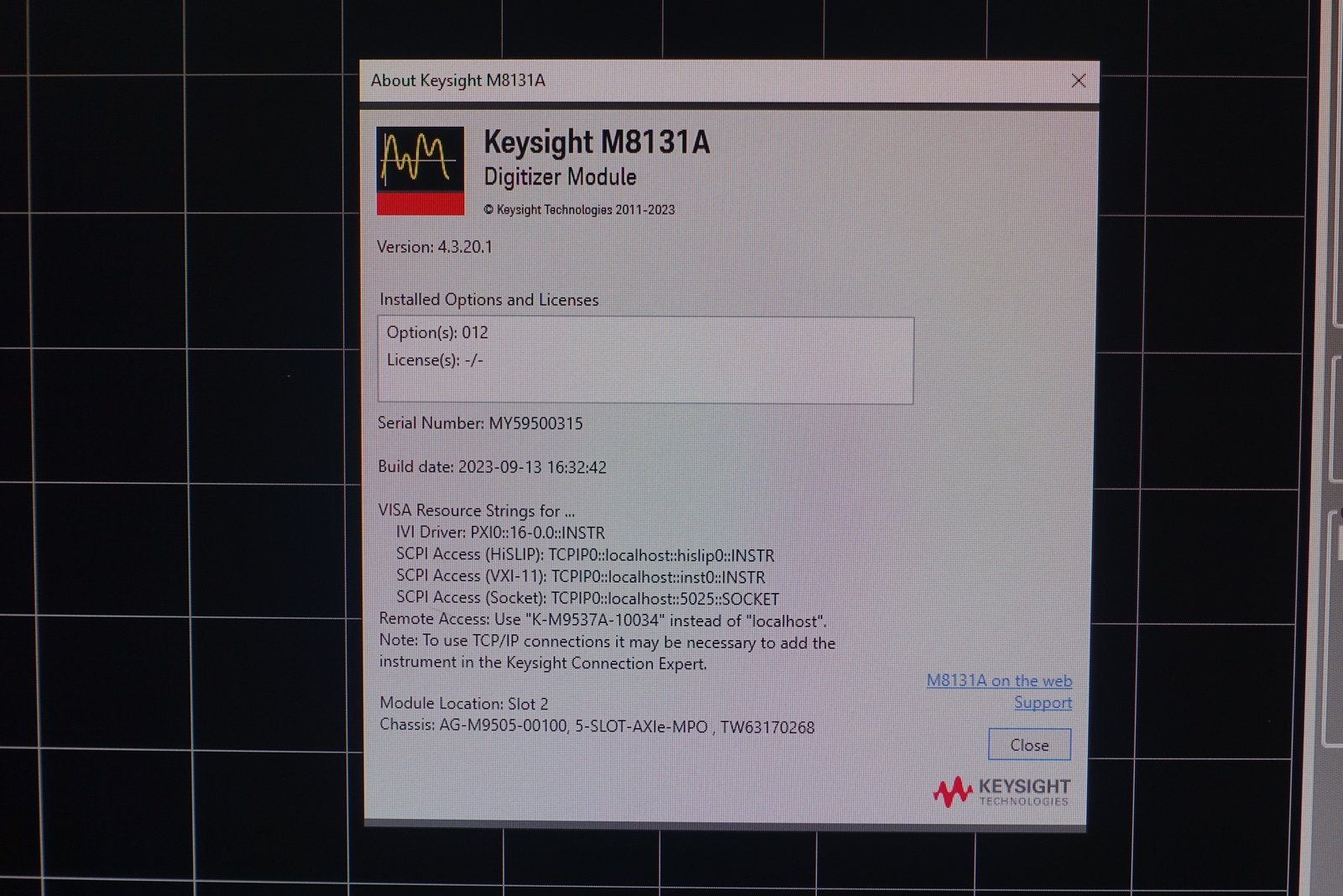 Keysight M8131A Digitizer / 16/32GSa/s / 10 Bit