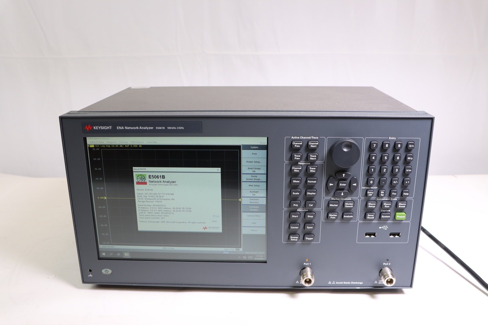 Keysight E5061B-235 S-parameter Test Set / 100 kHz to 3 GHz / 50 Ohm System Impedance Keysight E5061B-235 S-parameter Test Set / 100 kHz to 3 GHz / 50 Ohm System Impedance