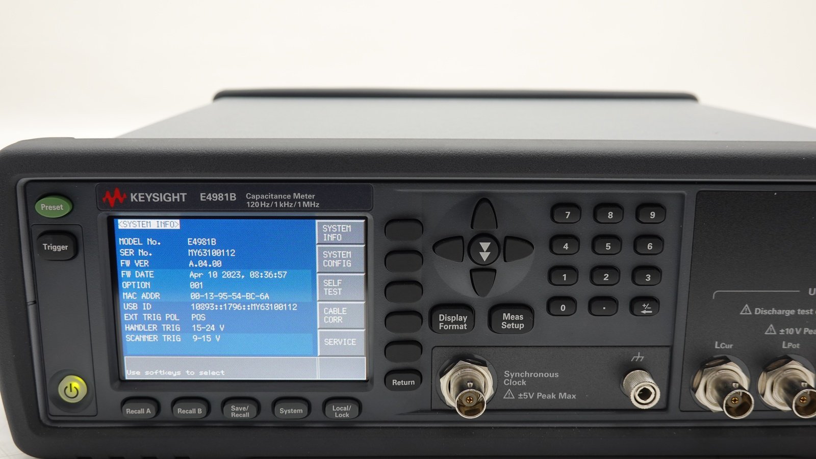 Keysight E4981B Capacitance Meter