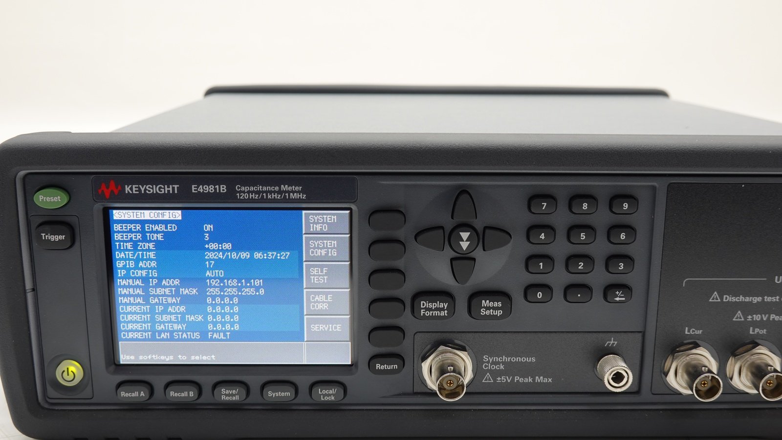 Keysight E4981B Capacitance Meter