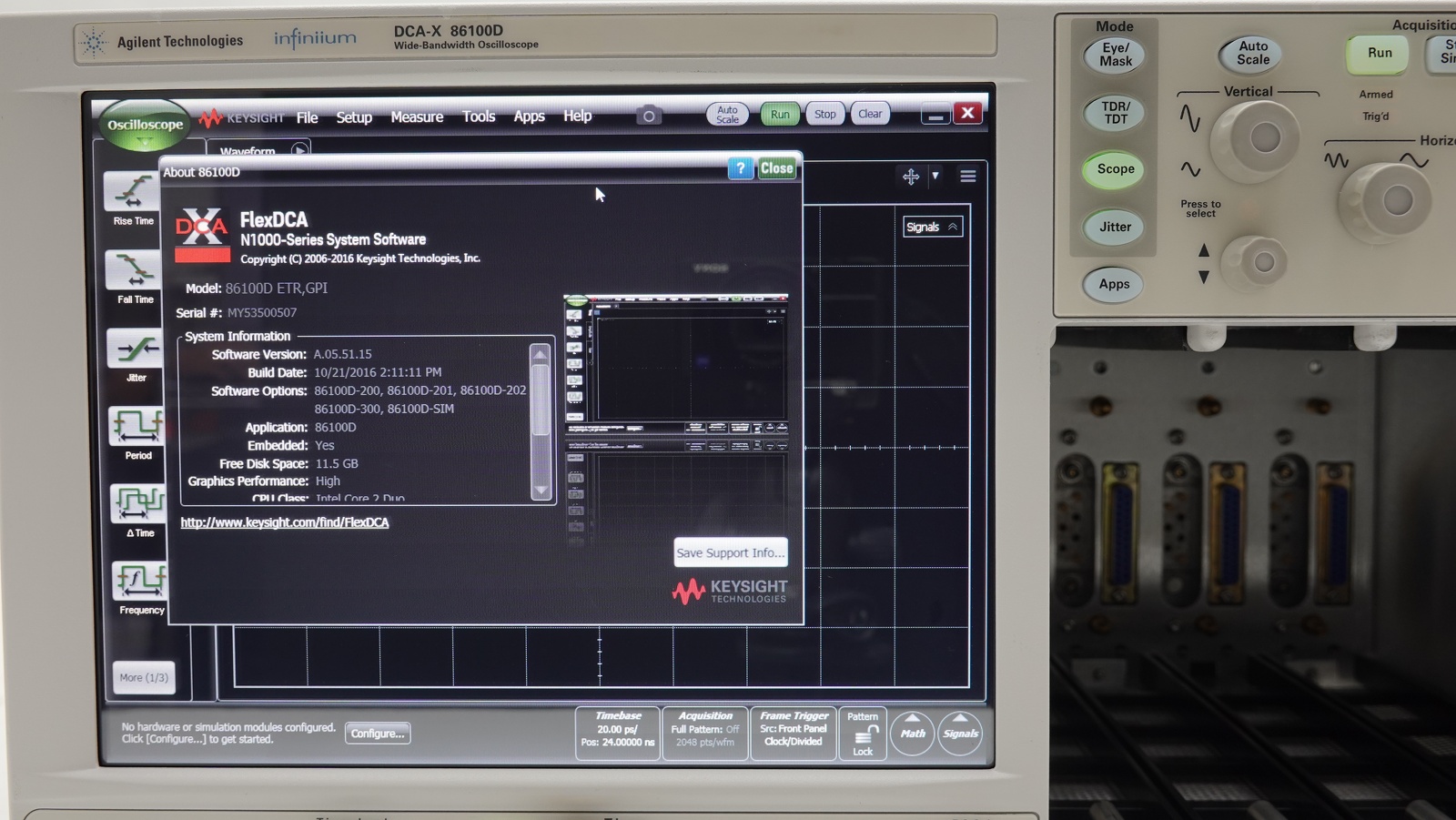 Keysight 86100D Infiniium DCA-X Wide-Bandwidth Oscilloscope Mainframe Keysight 86100D Infiniium DCA-X Wide-Bandwidth Oscilloscope Mainframe