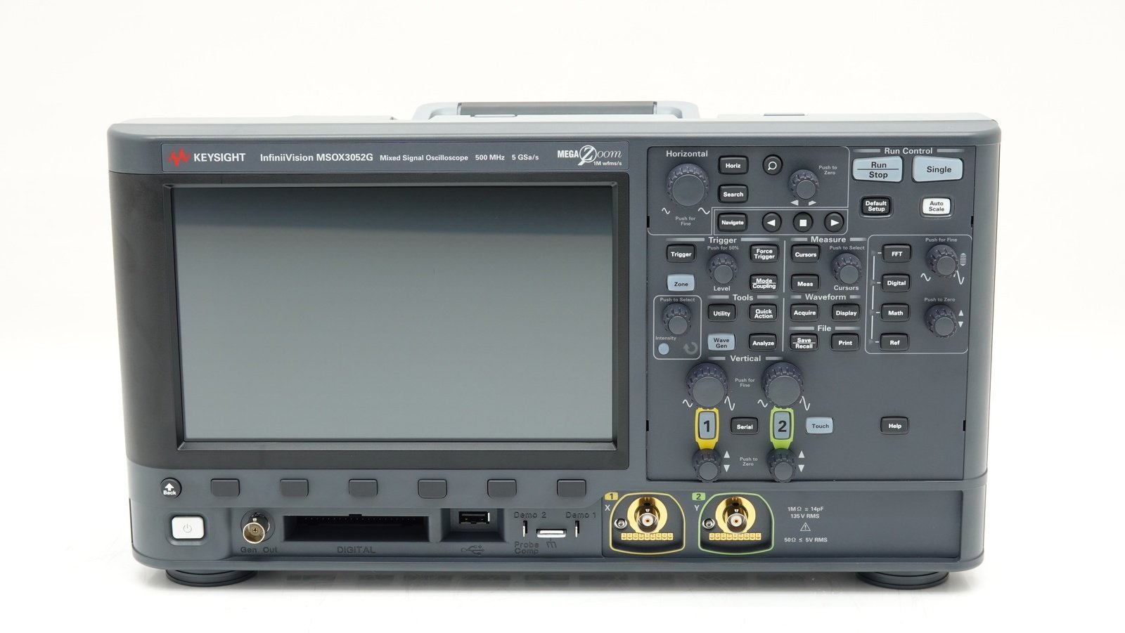 Keysight MSOX3052G Mixed Signal Oscilloscope / 500 MHz / 2 Analog Plus 16 Digital Channels