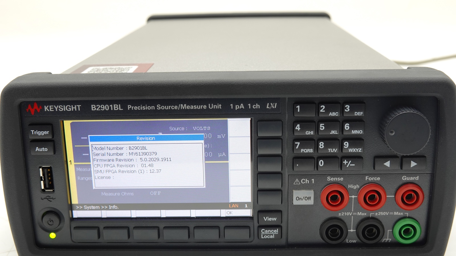 Keysight B2901BL Precision Source/Measure Unit / 1 Channel / 1pA resolution / 21V / 1.5A Keysight B2901BL Precision Source/Measure Unit / 1 Channel / 1pA resolution / 21V / 1.5A