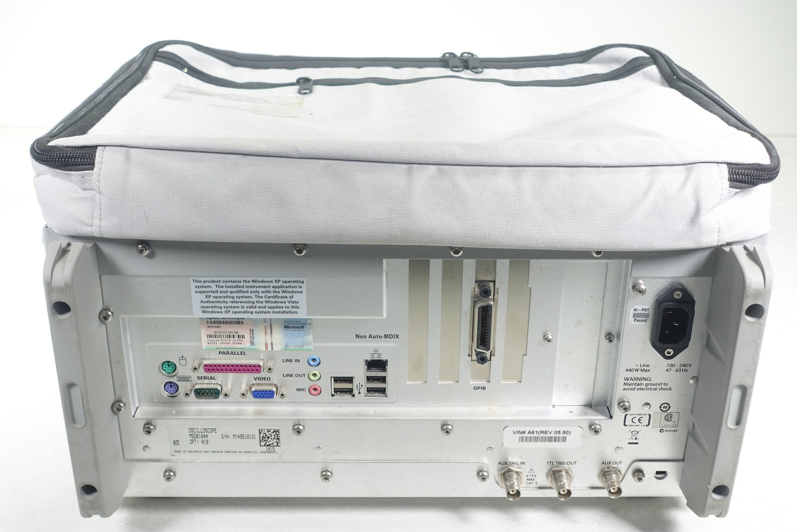 Keysight MSO8104A Infiniium Mixed Signal Oscilloscope / 1 GHz / 4 Scope and 16 Digital Channels Keysight MSO8104A Infiniium Mixed Signal Oscilloscope / 1 GHz / 4 Scope and 16 Digital Channels
