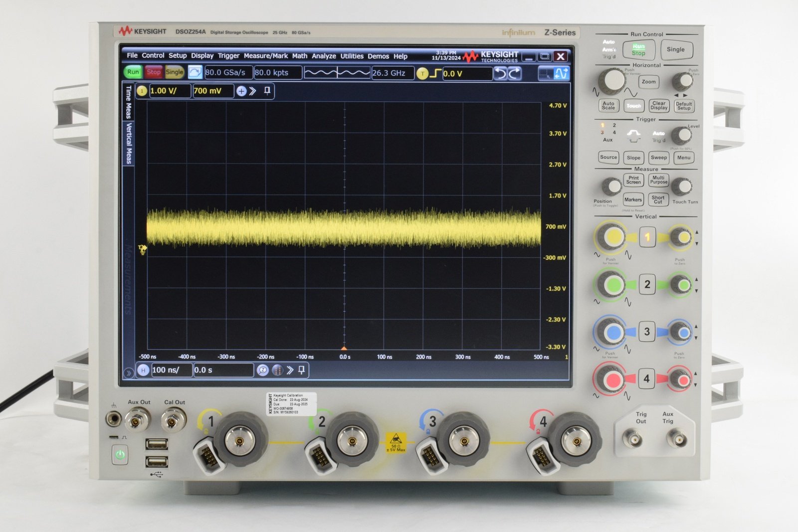 Keysight DSOZ254A Infiniium Oscilloscope / Z-Series / 25 GHz / 80 GSa/S / 4 Channels Keysight DSOZ254A Infiniium Oscilloscope / Z-Series / 25 GHz / 80 GSa/S / 4 Channels