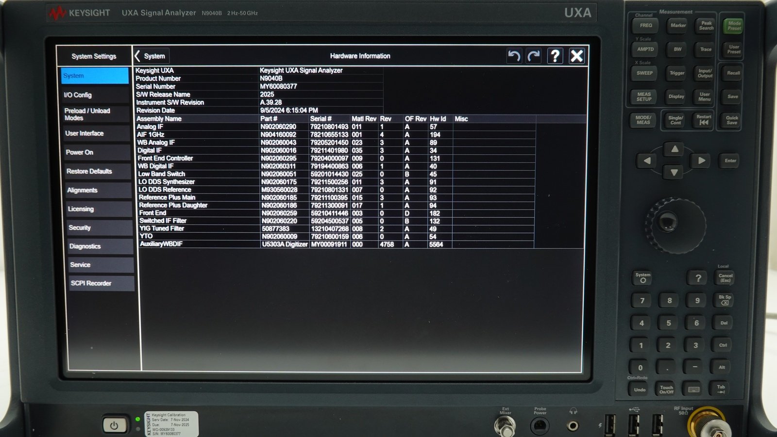 Keysight N9040B-550 2 Hz to 50 GHz