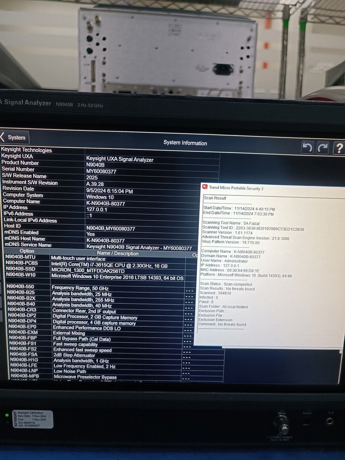 Keysight N9040B-550 2 Hz to 50 GHz