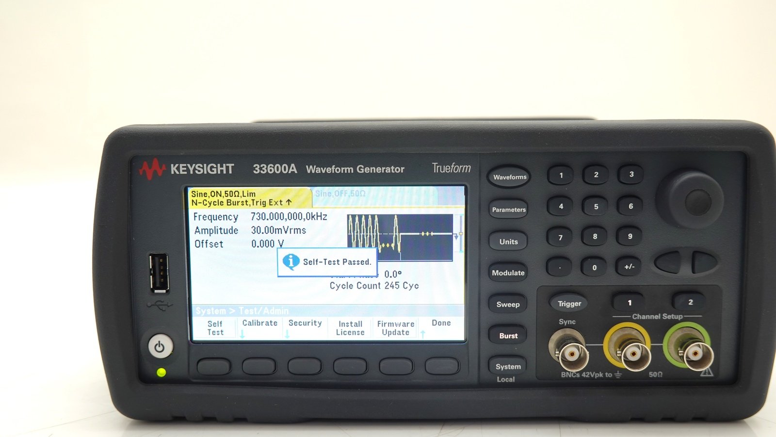 Keysight 33622A Waveform Generator / 33500B Series / 120 MHz / 2 Channels / 250MSa/s Keysight 33622A Waveform Generator / 33500B Series / 120 MHz / 2 Channels / 250MSa/s