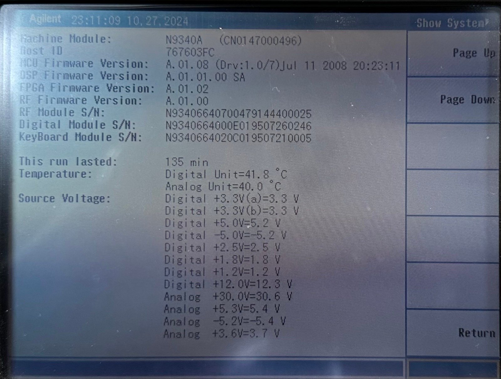 Keysight N9340A Handheld RF Spectrum Analyzer / 100 kHz to 3 GHz