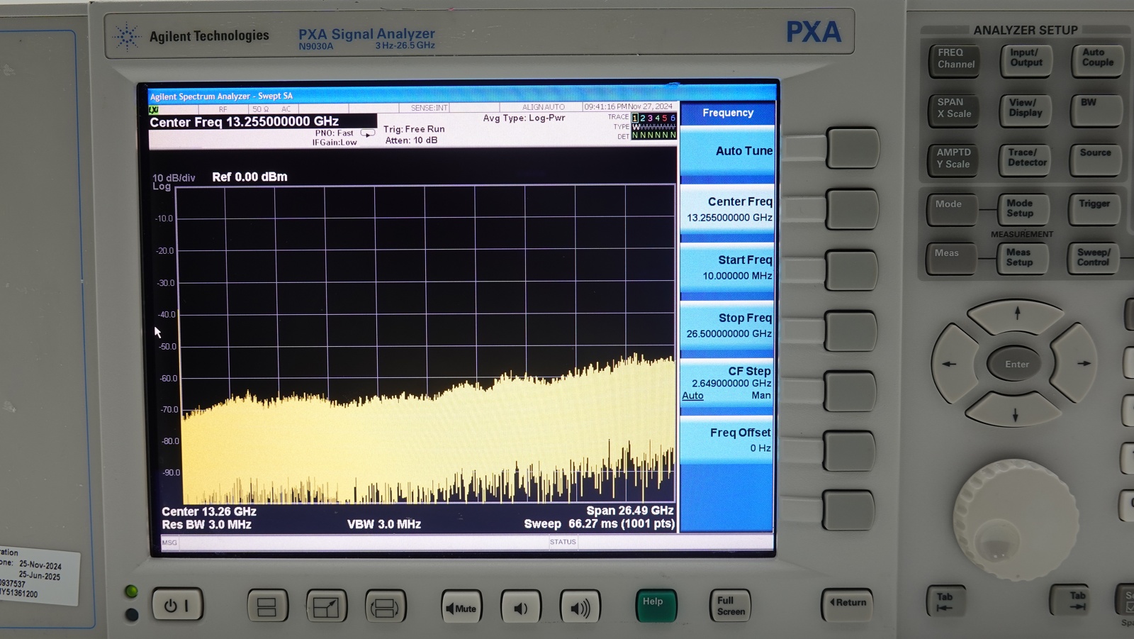 Keysight N9030A-526 3 Hz to 26.5 GHz