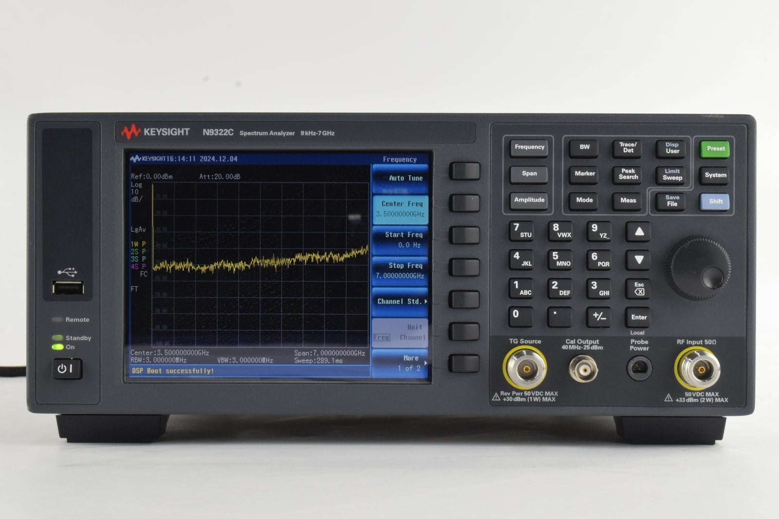 Basic Spectrum Analyzer (BSA) / 9 kHz to 7 GHz Keysight Used N9322C - Actual Instrument - Image 5