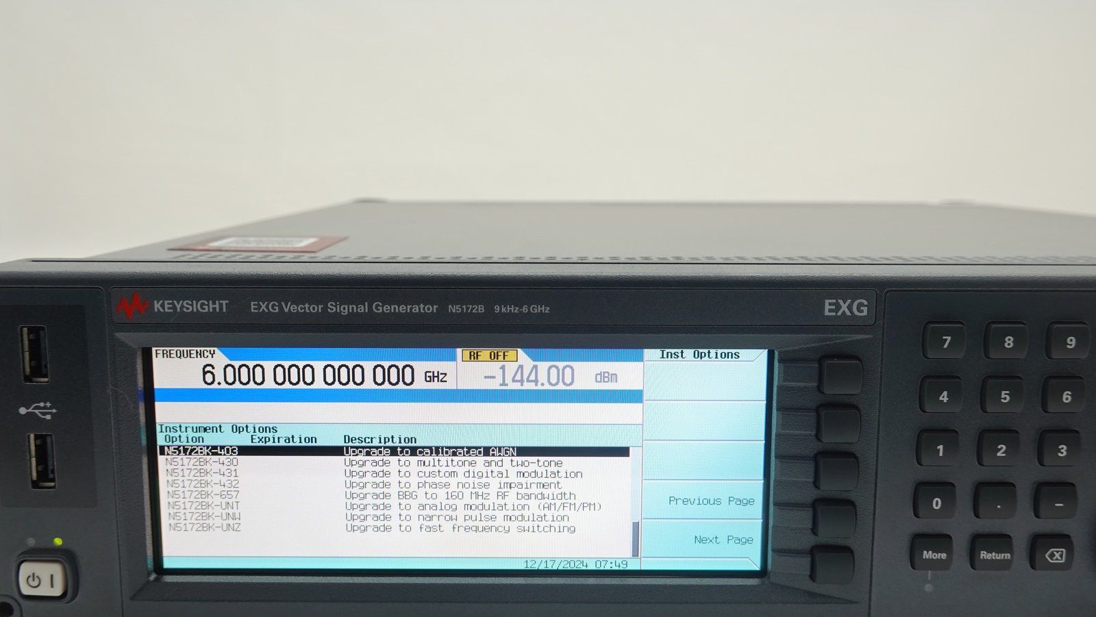 Keysight N5172B-506 9 kHz to 6 GHz