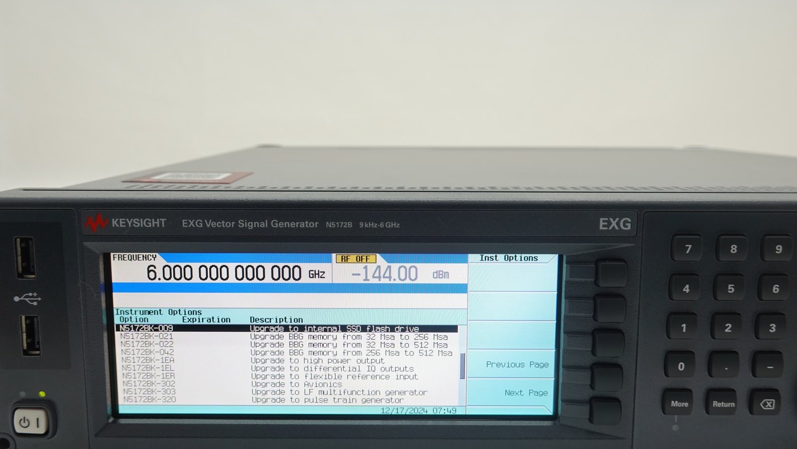 Keysight N5172B-506 9 kHz to 6 GHz