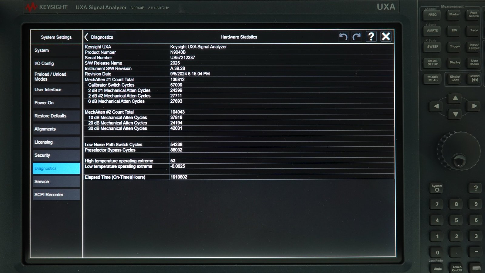Keysight N9040B-550 2 Hz to 50 GHz