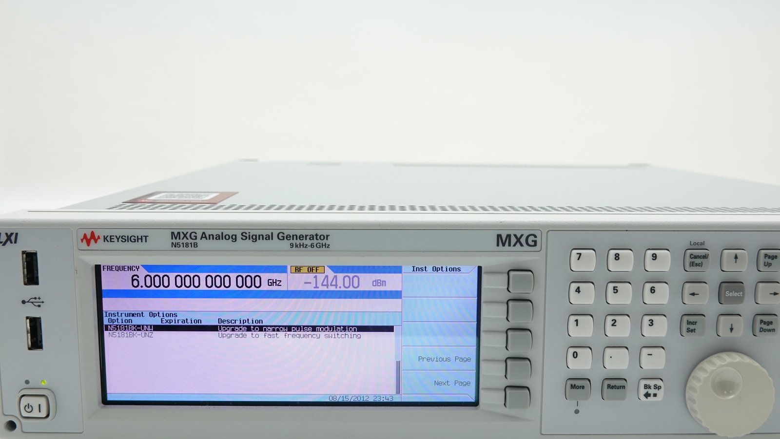Keysight N5181B-506 9 kHz to 6 GHz