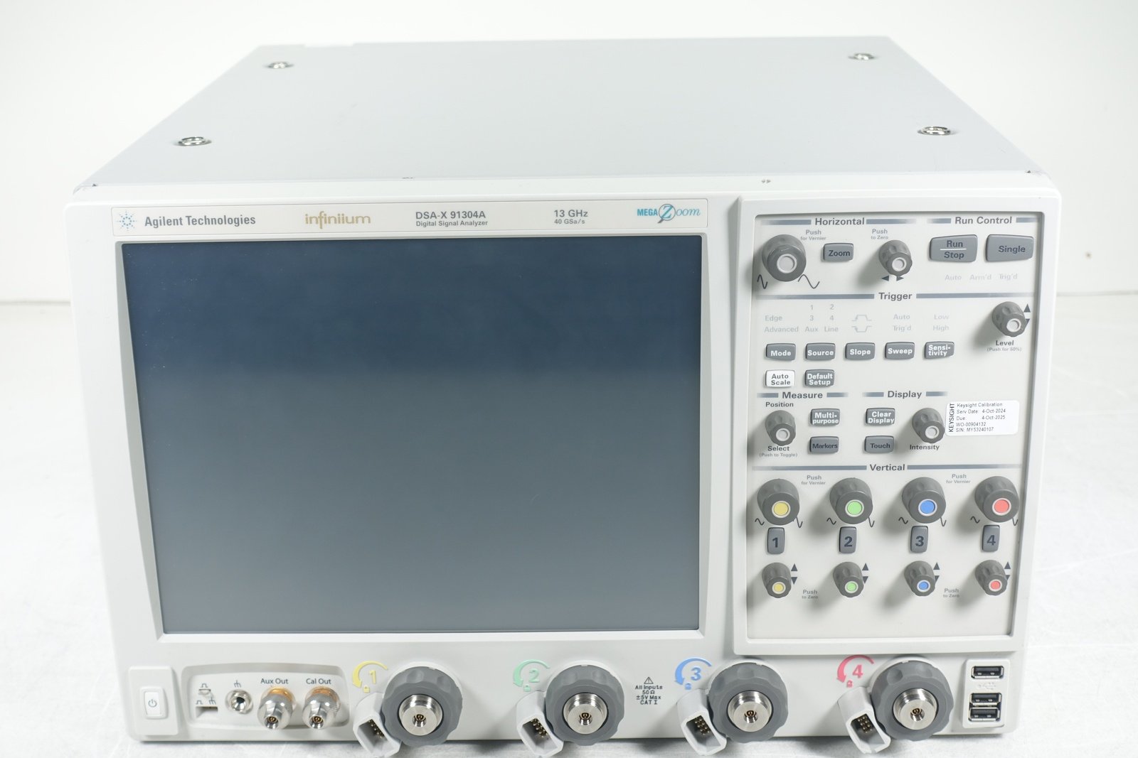 Keysight DSAX91304A Infiniium High-Performance Oscilloscope / 13 GHz / 80/40 GSAa/s / 4 Channels / 50M