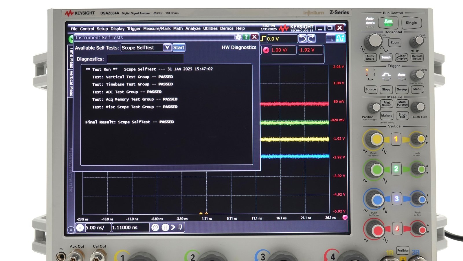 Keysight DSAZ634A Infiniium Oscilloscope / 63 GHz / 160/80 GSa/s / 4 Channels Keysight DSAZ634A Infiniium Oscilloscope / 63 GHz / 160/80 GSa/s / 4 Channels