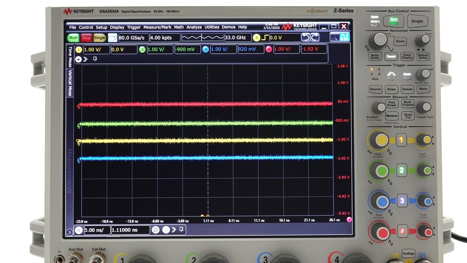 Keysight DSAZ634A Infiniium Oscilloscope / 63 GHz / 160/80 GSa/s / 4 Channels Keysight DSAZ634A Infiniium Oscilloscope / 63 GHz / 160/80 GSa/s / 4 Channels