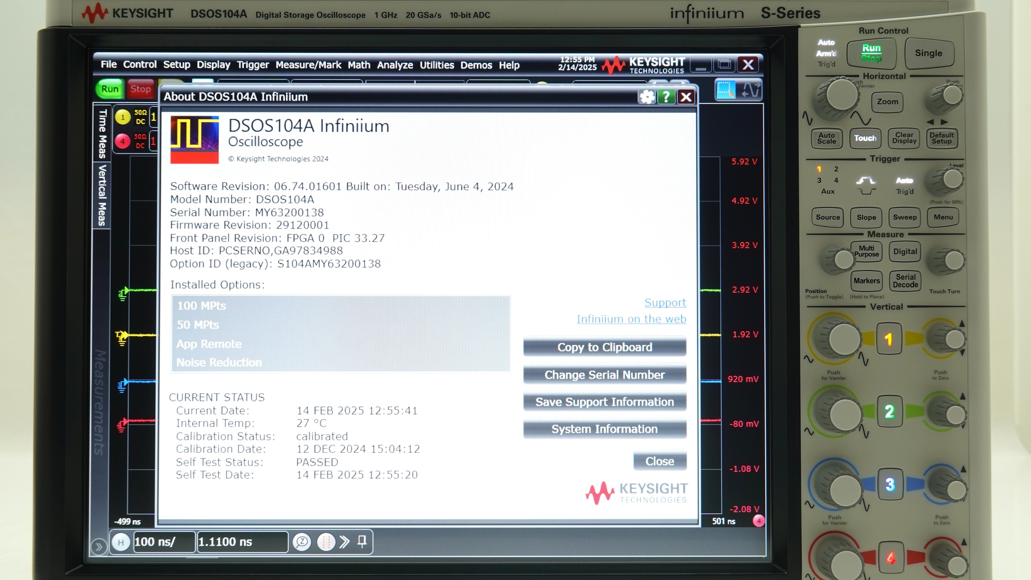 Keysight DSOS104A High-Definition Oscilloscope / 1 GHz / 4 Analog Channels Keysight DSOS104A High-Definition Oscilloscope / 1 GHz / 4 Analog Channels