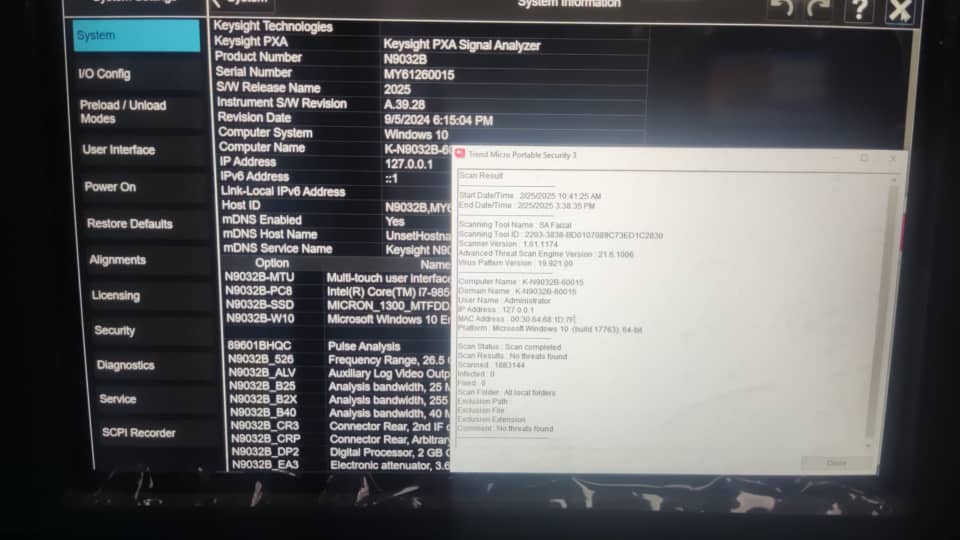Keysight N9032B-526 2 Hz to 26.5 GHz