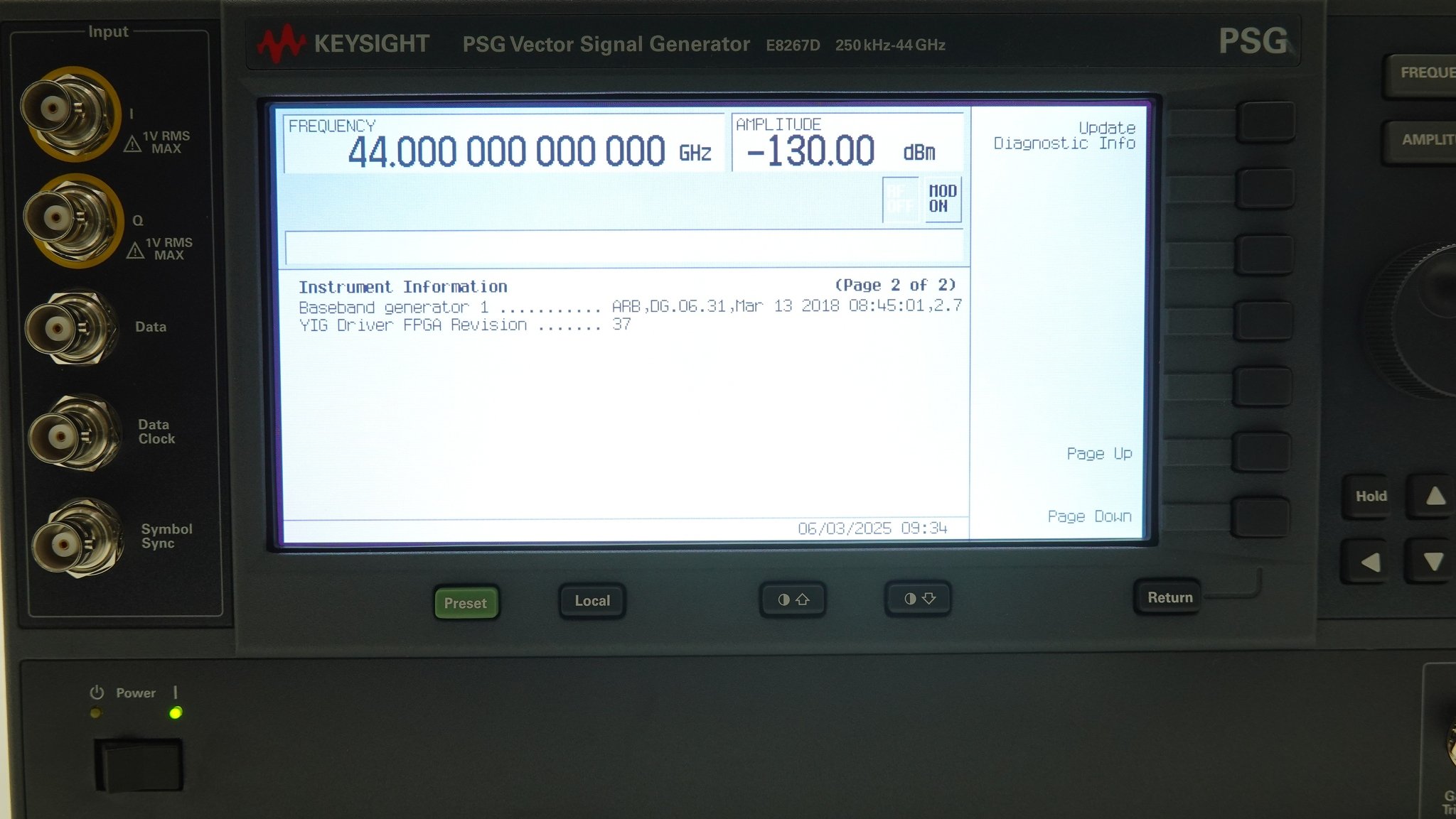 Keysight E8267D-544 250 kHz to 44 GHz