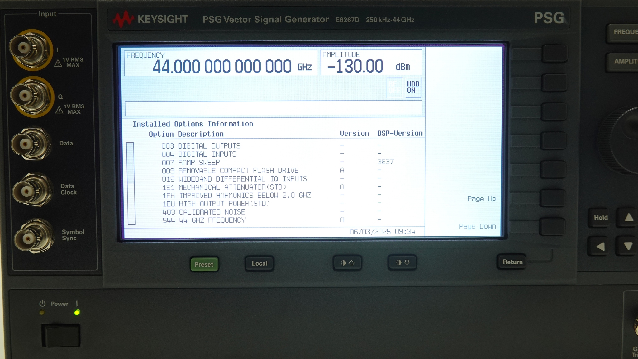 Keysight E8267D-544 250 kHz to 44 GHz