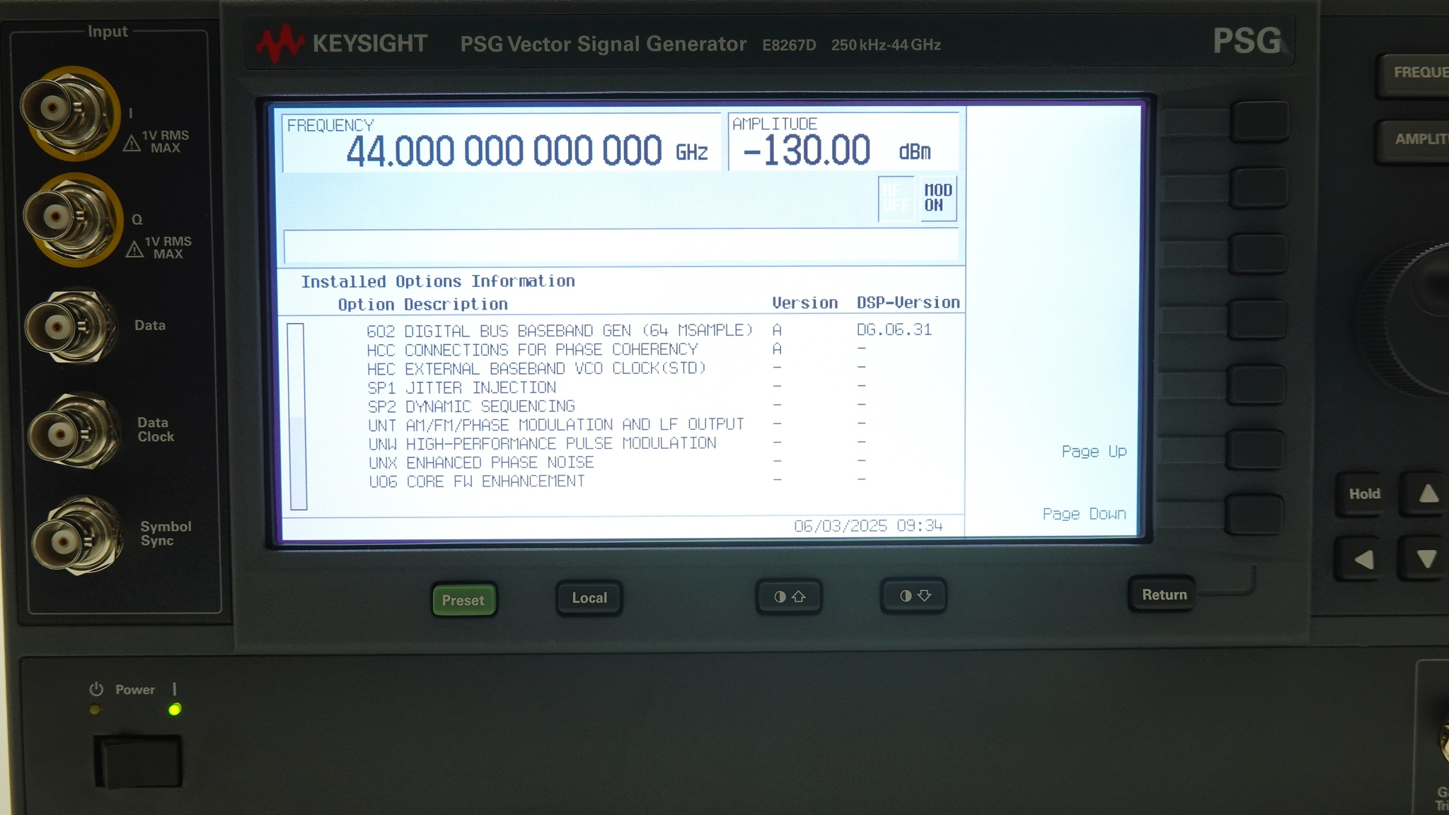 Keysight E8267D-544 250 kHz to 44 GHz