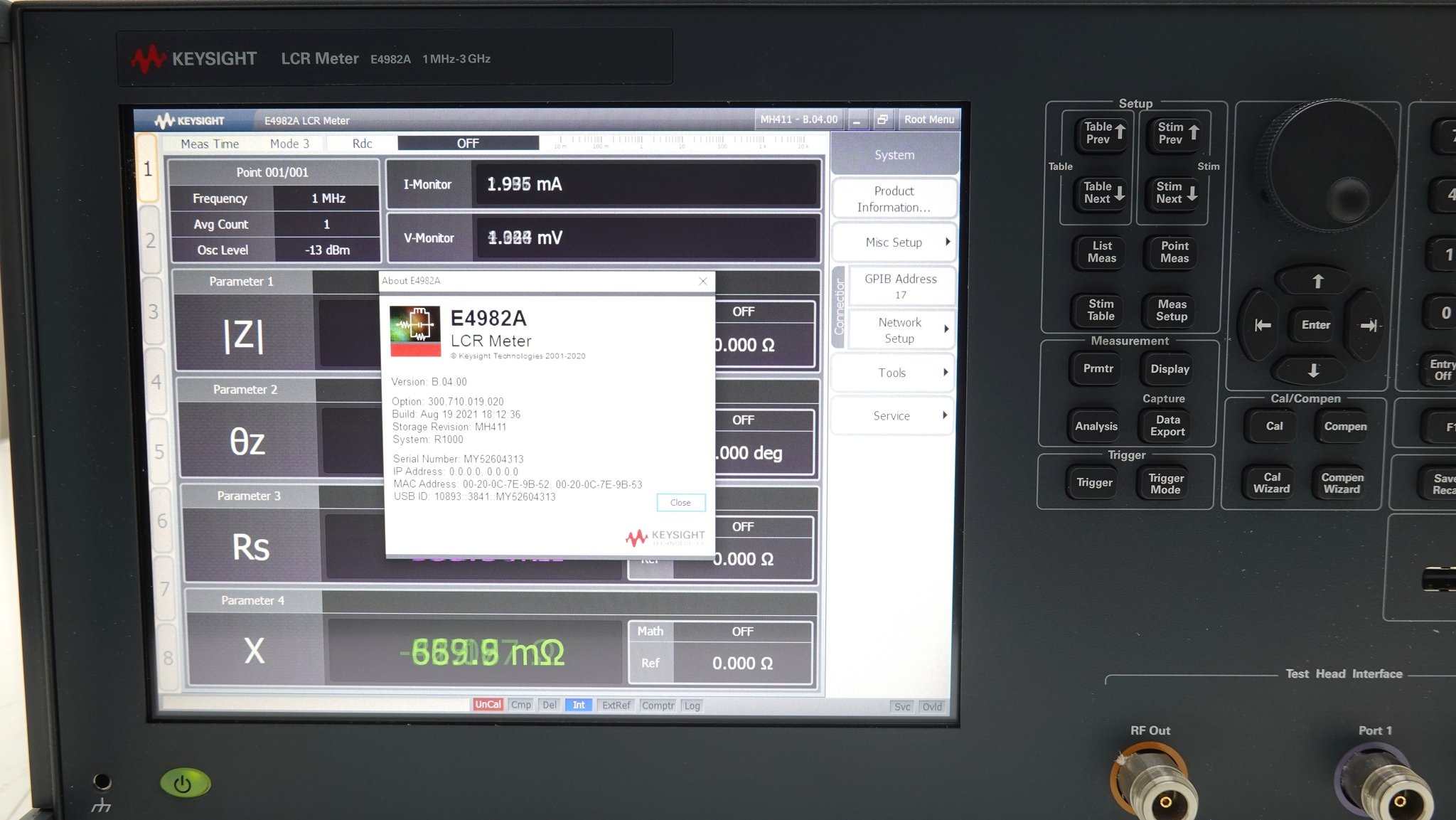 Keysight E4982A-300 1 MHz to 3 GHz