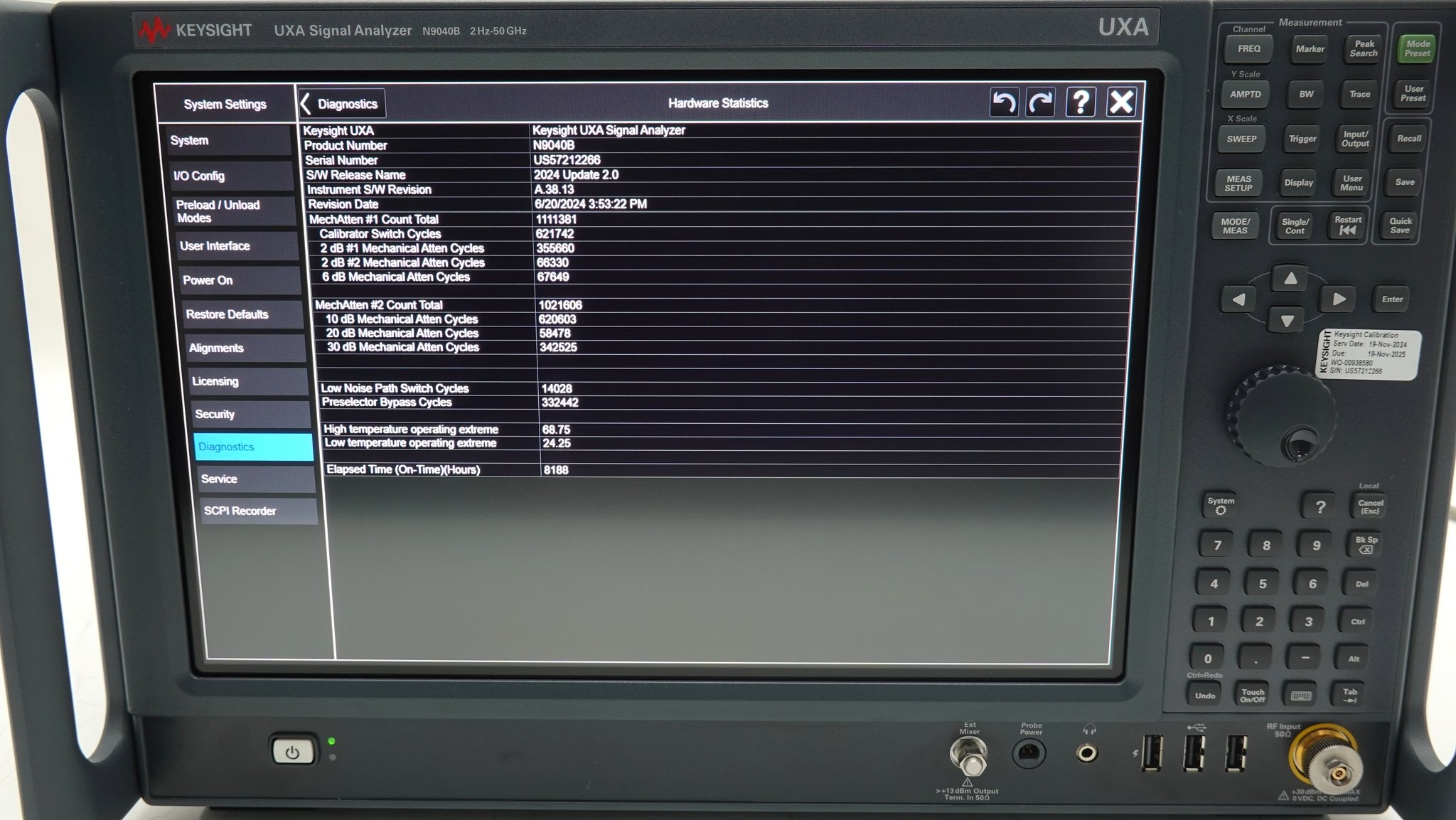 Keysight N9040B-550 2 Hz to 50 GHz