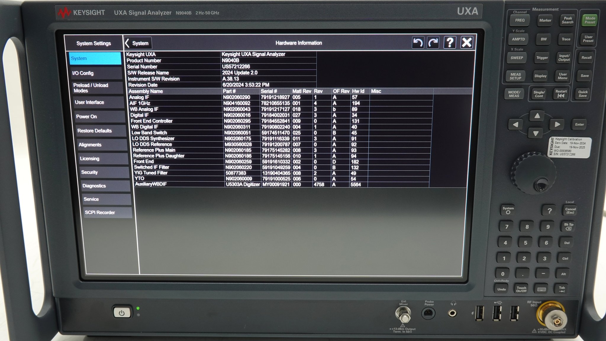 Keysight N9040B-550 2 Hz to 50 GHz