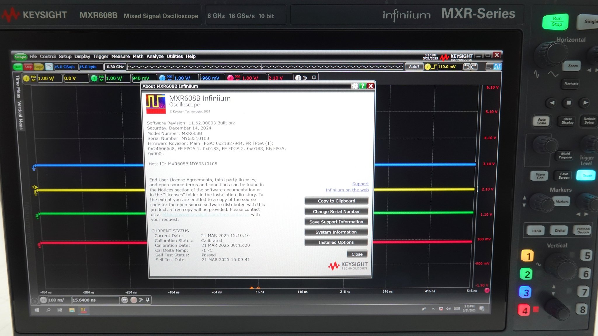 Keysight MXR608B Infiniium MXR-Series Real-Time Oscilloscope