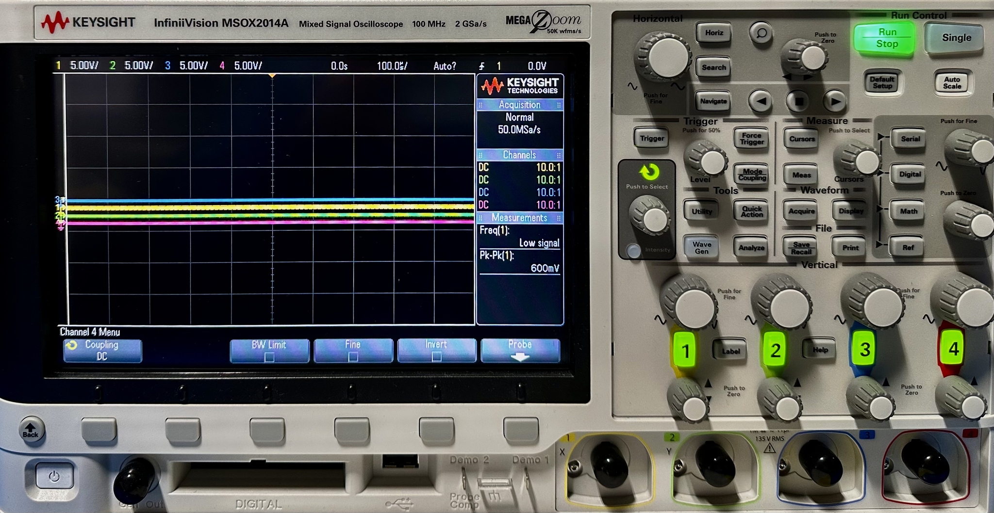Keysight MSOX2014A Oscilloscope / Mixed Signal / 4-channel / 100MHz