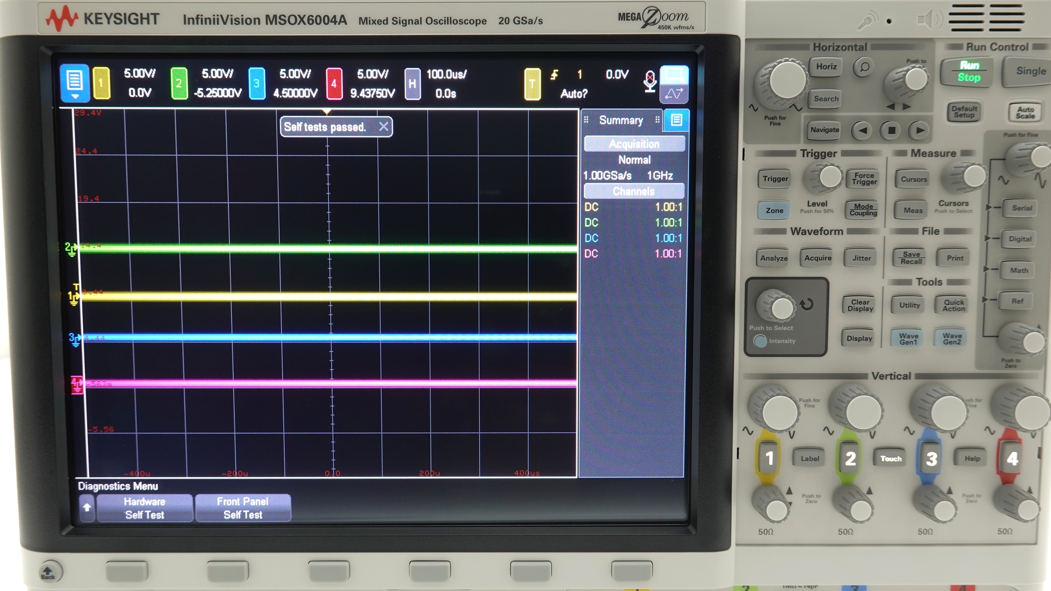 Keysight MSOX6004A Mixed Signal Oscilloscope / 1 GHz to 6 GHz / 4 Analog Plus 16 Digital Channels Keysight MSOX6004A Mixed Signal Oscilloscope / 1 GHz to 6 GHz / 4 Analog Plus 16 Digital Channels