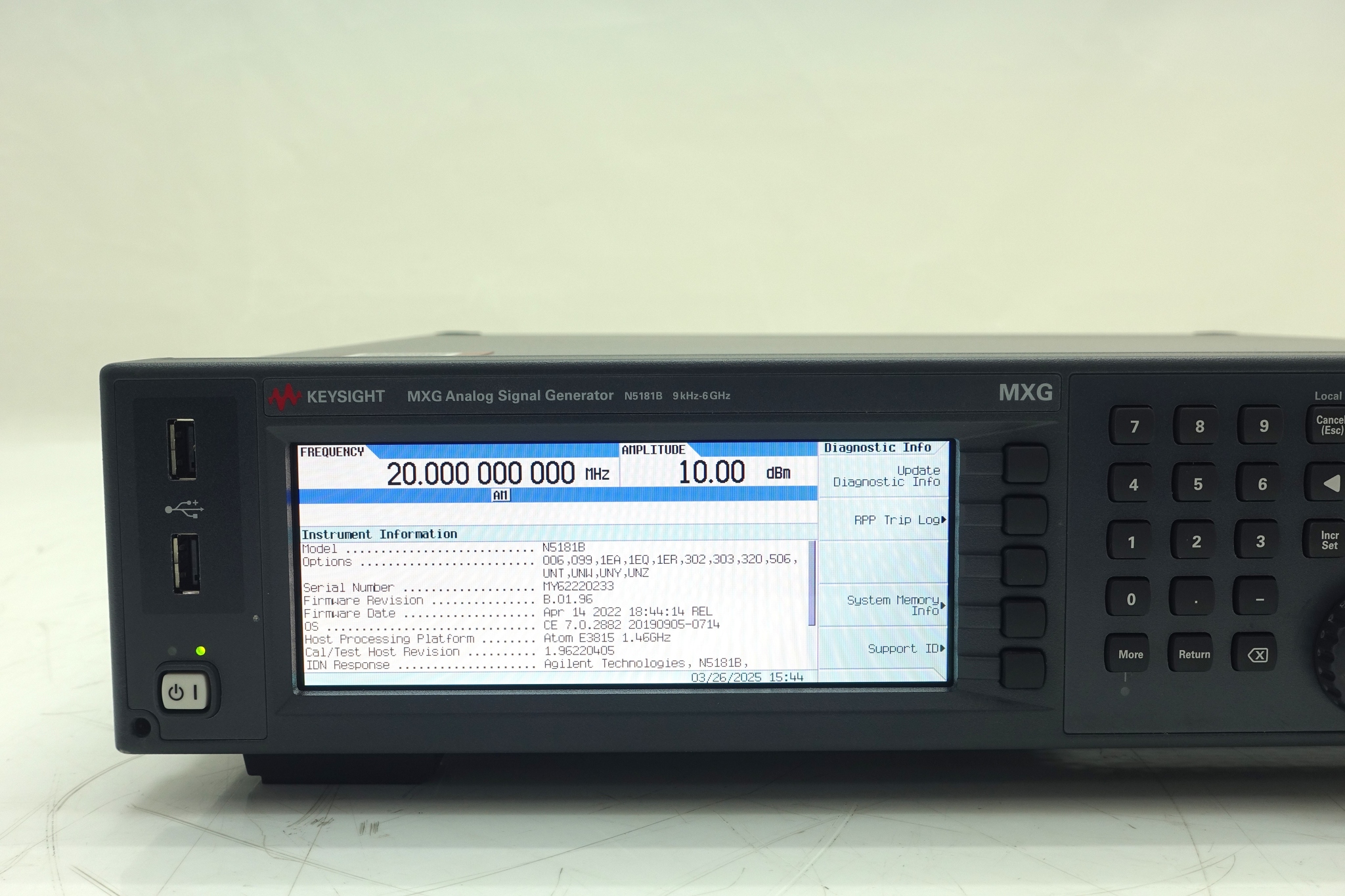 Keysight N5181B-506 9 kHz to 6 GHz